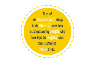 Reviewing Keep Trying Quote Circle for Embroidery
